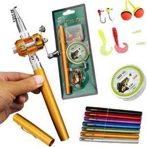 Pocket Telescopic Fishing Rod Reel Full Kit