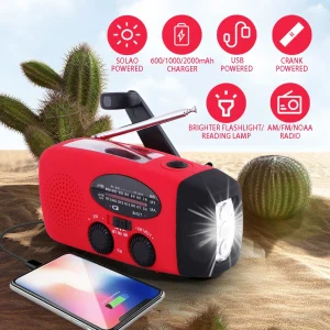 Radio with LED Lights Radio USB Solar Charging