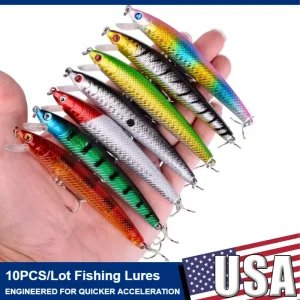 10pcs 9g/10cm Fishing Lures